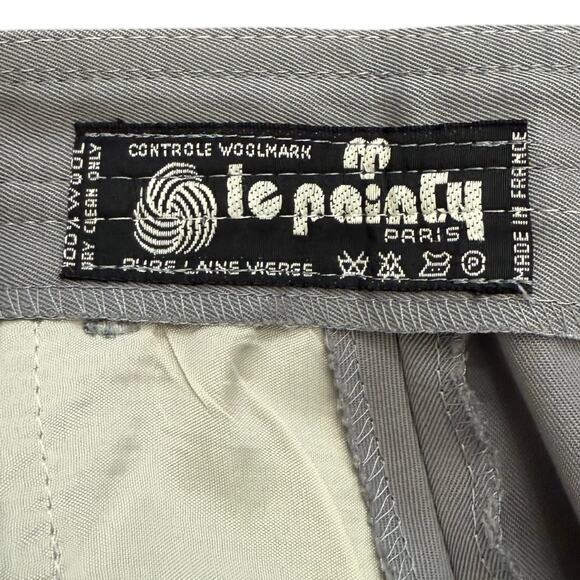 Vintage 70s Light Gray Le Painty High Waisted Tapered Pleated Pants size 24 - Picture 7 of 8